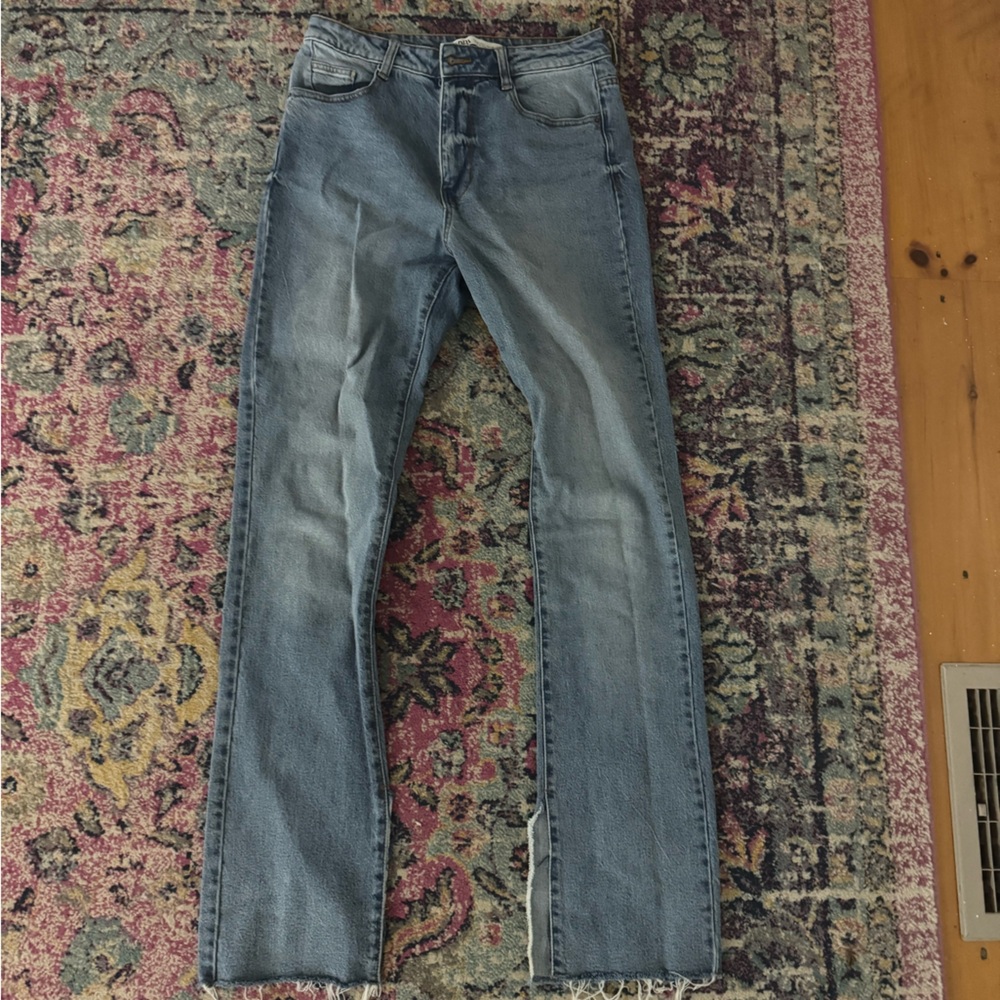 Zara Distressed Blue Denim Jeans